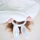 Funny Surprised Little Girl Covering Half of Face with White Blanket - VideoHive Item for Sale