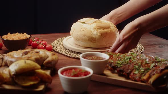 Putting Soup in Bread and Opening