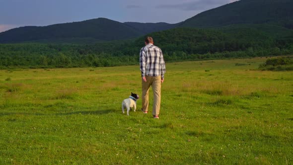 Guy with Dog Active Leisure