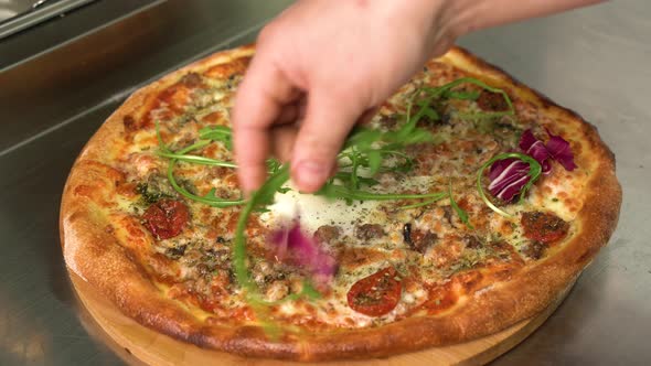 Pizzaiolo Making Pizza