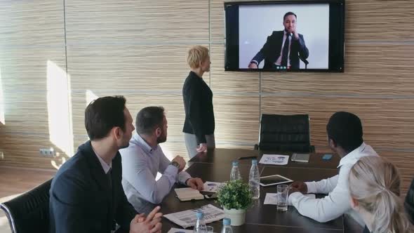 Business Team at Video Conference