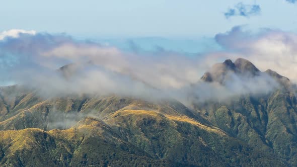Low Clouds in Mountains Tararua Forest Park