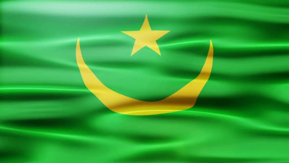 Mauritania Flag Waving