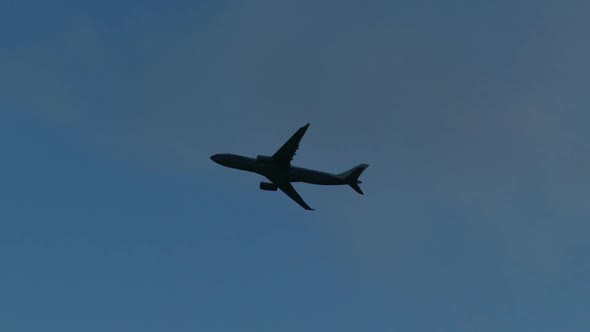 Tracking Shot of Airplane Taking Off