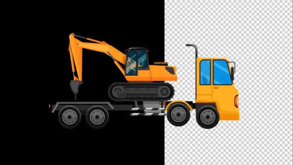 Carrier Truck with Excavator