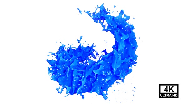 Blue Paint Splash Spiral