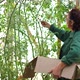 A Woman Farmer Harvests in a Greenhouse - VideoHive Item for Sale