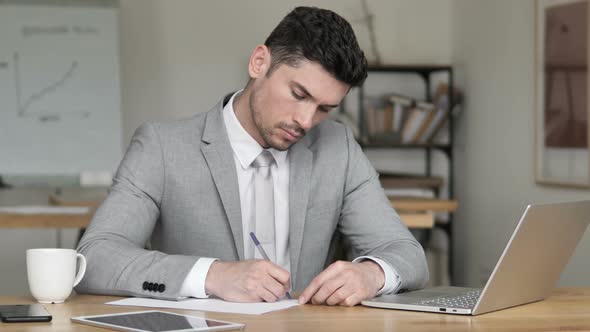 Businessman Writing Letter, Application