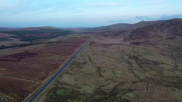 Aerial View R253 Between Ballybofey Glenties Donegal  Ireland