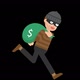 Criminal Running With A Bag Of Money Loop - VideoHive Item for Sale