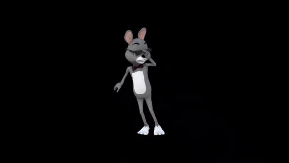 Cartoon Gray Rabbitt Dance 7