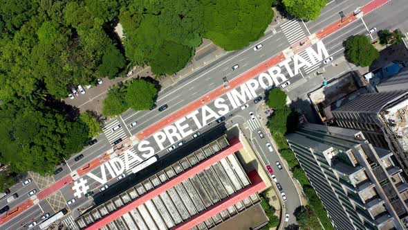 Cityscape of Sao Paulo Brazil. Stunning landscape of downtown district city.