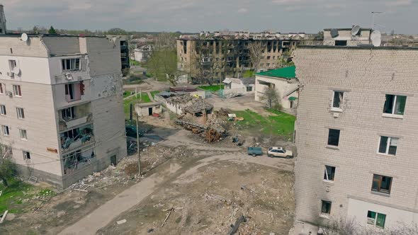 War Ukraine Damage House Destruction Danger Building Borodynka