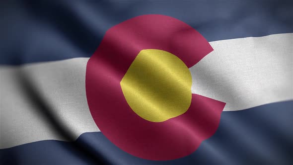 Colorado State Flag Close Up HD