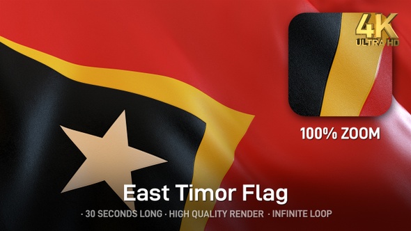 East Timor Flag - 4K