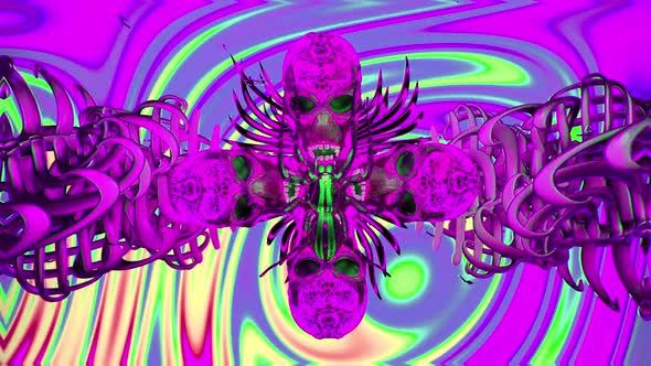 Spider And Skull Psychedelic Trip IV