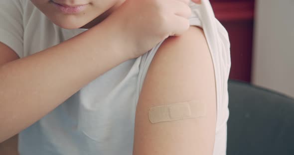 A Boy Getting Vaccinated at the Pediatrician's Office