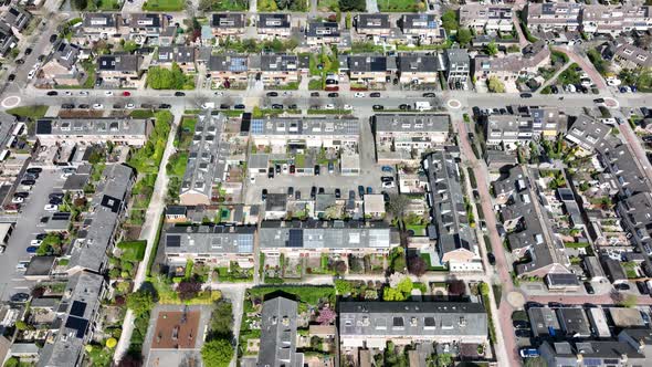 Modern Suburb Residential Area Household Housing Homes Aerial Drone View