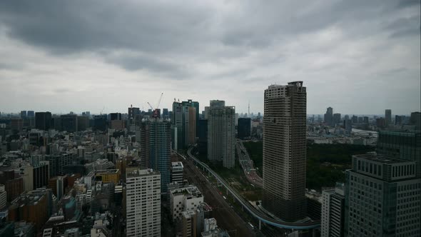 Beautiful architecture building in Tokyo city Japan