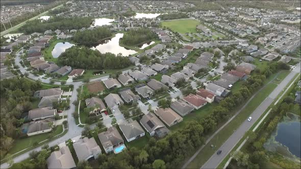 Aerial View of Village in Central Florida