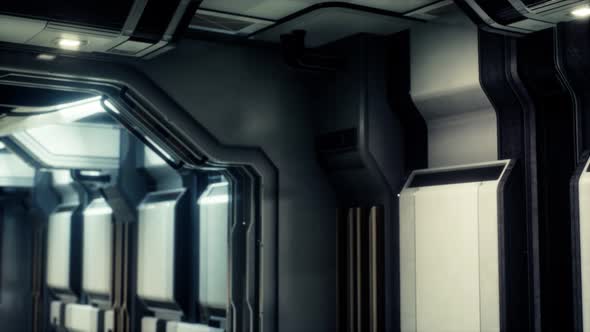 Sci-fi Tunnel or Spaceship Corridor alt
