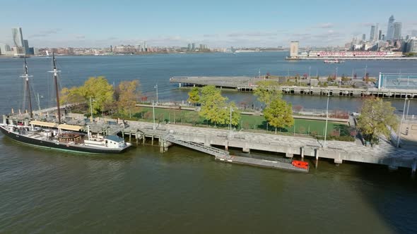 Fly Around Sports Area on Pier 25 in Hudson River Park