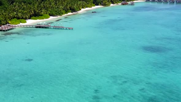 Aerial view scenery of sea view beach break by blue sea and sand background