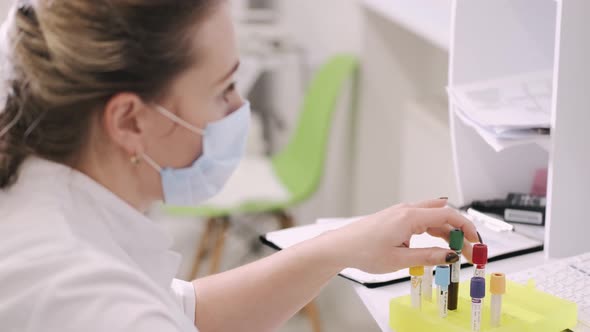 Doctor Working with Computer in a Clinic