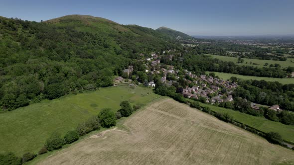 Malvern Wells AONB Worcestershire UK Aerial Spring Landscape