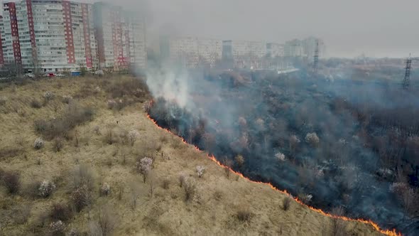 View of the Fire From the Height of the Bird's Flight