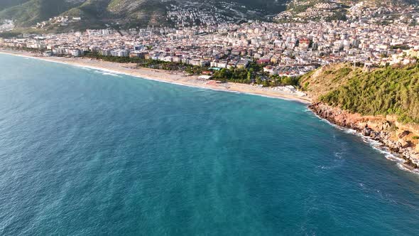 Summer Cleopatra Beach aerial view 4 K