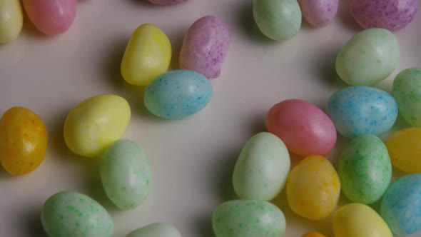 Rotating shot of colorful Easter jelly beans - EASTER 104