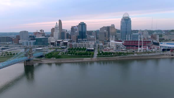 Cincinnati Skyline Stadiums - 4K