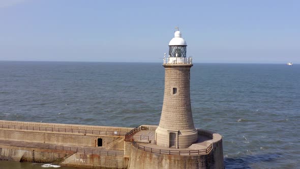 Tynemouth Breakwater and Lighthouse in the Summer