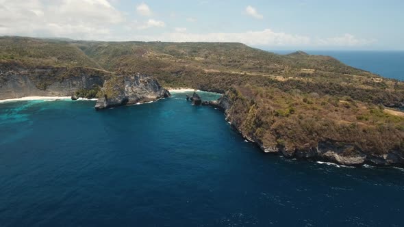 Aerial View Beautiful Beach