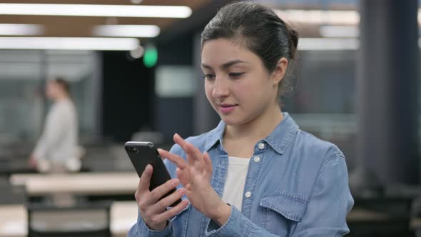 Indian Woman Using Smartphone