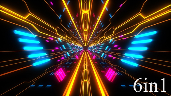 Modern Neon Lights Tunnel alt