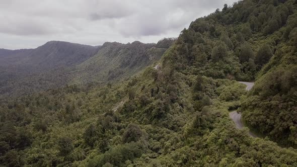 Mountain pass in New Zealand West Coast