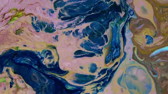 Psychedelic Colour Paint  Spreading Swirling 72