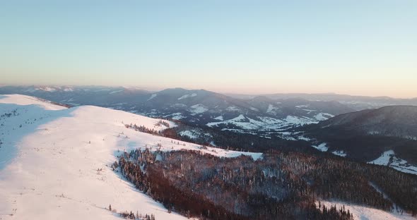 From Great Heigh Fairytale Mountain Landscape Snow Covered Alpine Sharp Peaks