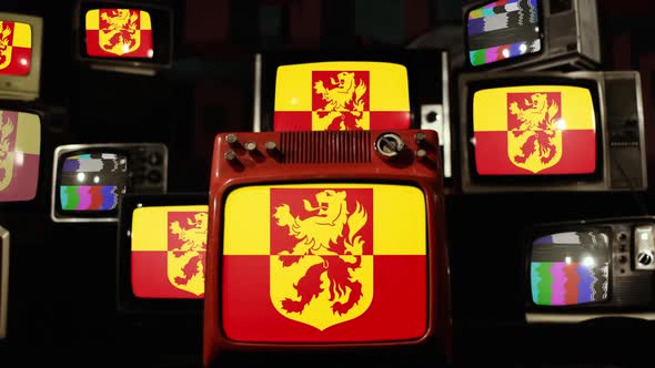 Flag of Alblasserdam and Retro TVs.