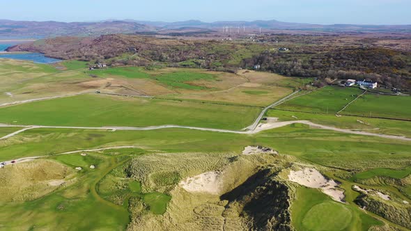 Aerial View of Carrickfad with Cashelgolan Beach and the Awarded Narin Beach By Portnoo County