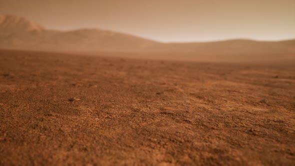 Fantastic Martian Landscape in Rusty Orange Shades alt