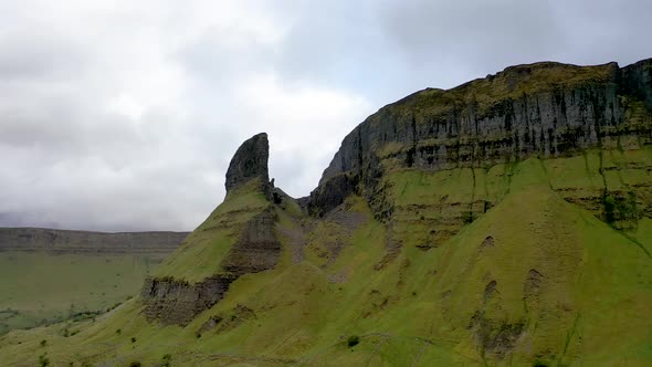 Aerial View of Rock Formation Located in County Leitrim Ireland Called Eagles Rock