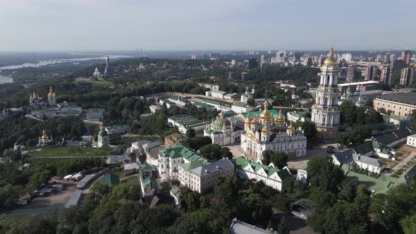 Kyiv. Ukraine: Aerial View of Kyiv Pechersk Lavra