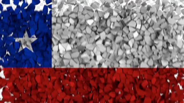 Chile Flag Breaking Rocks Transition