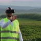 Farm Specialist Engineer Using Technology VR Monitoring Harvest Working for Agriculture Productivity - VideoHive Item for Sale