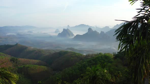 Rice Terraces Near Doi Tapang Viewpoint in Chumphon Thailand