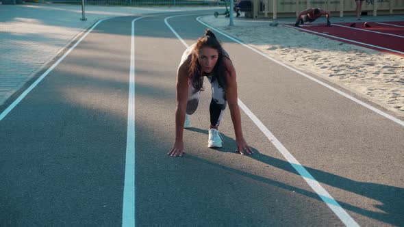 Female Athlete on Track