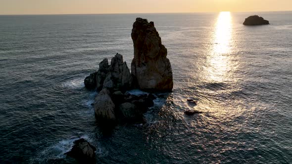 Colorful sunset over the Mediterranean Sea